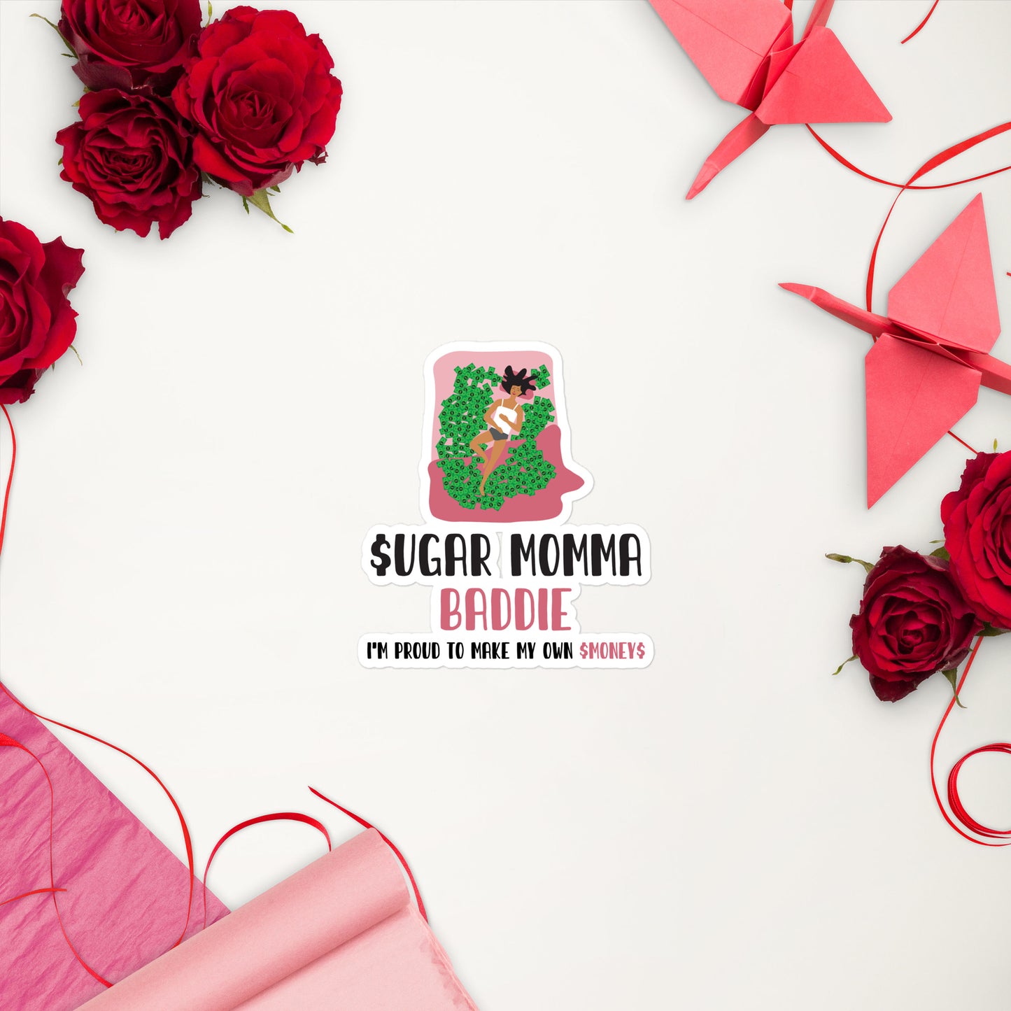 "$ugar Momma Bed" Bubble-free stickers