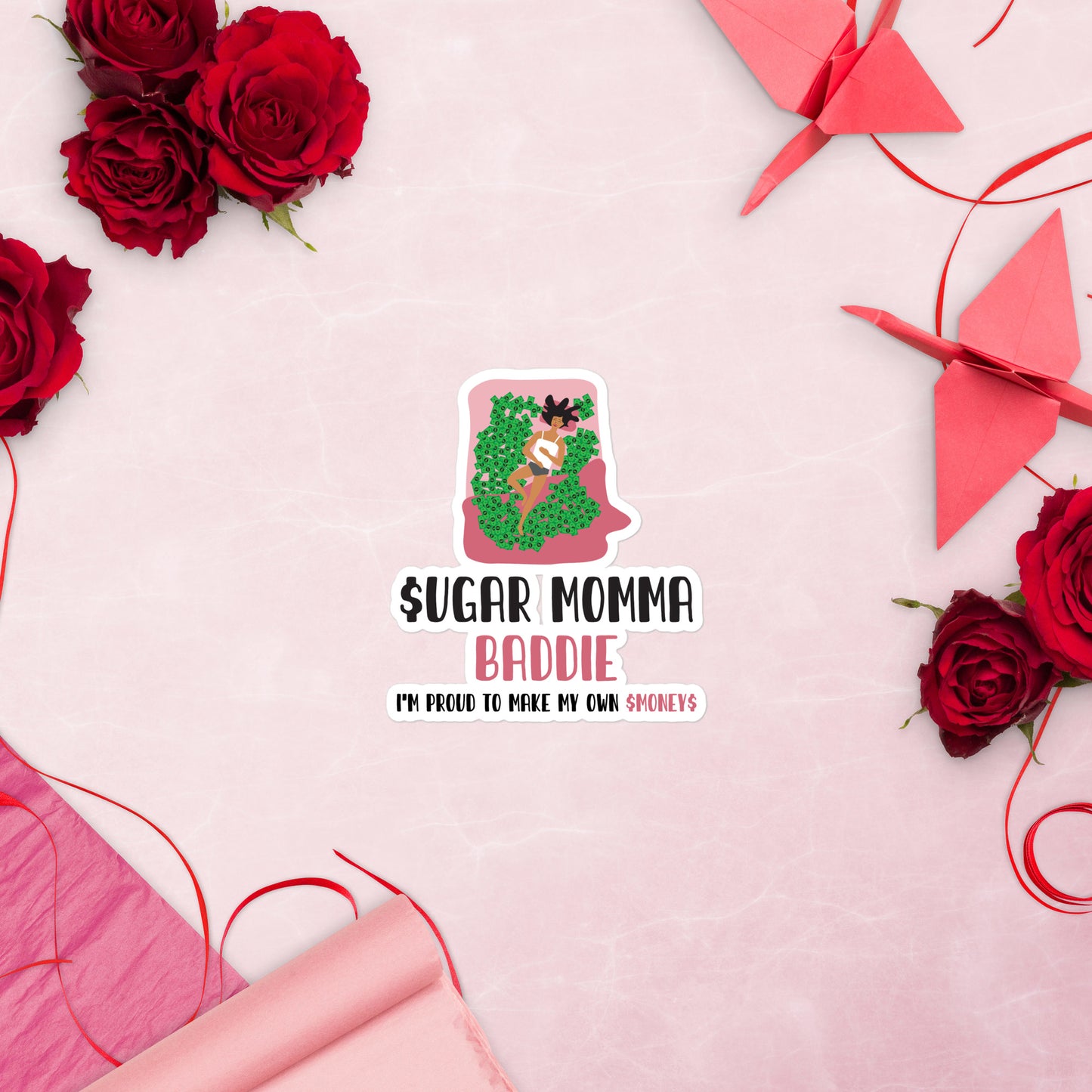 "$ugar Momma Bed" Bubble-free stickers
