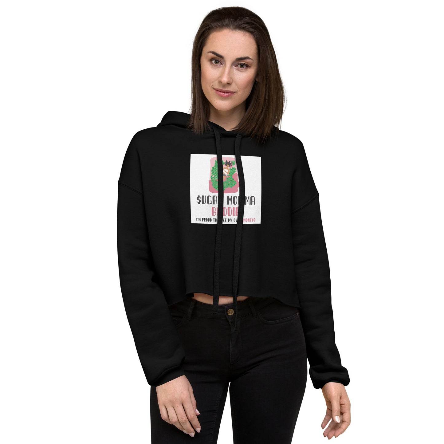 "Sugar Momma Bed" Crop Hoodie