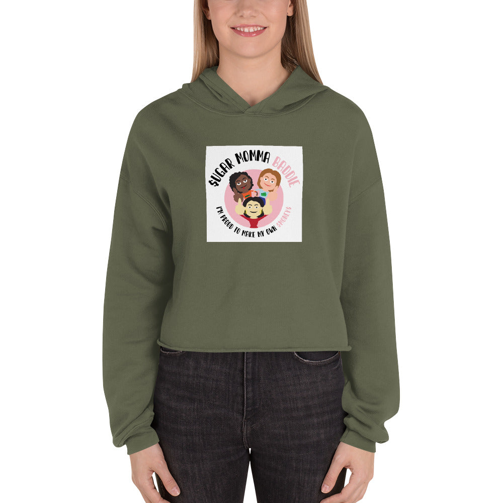 "Feisty Lady Trio" Crop Hoodie