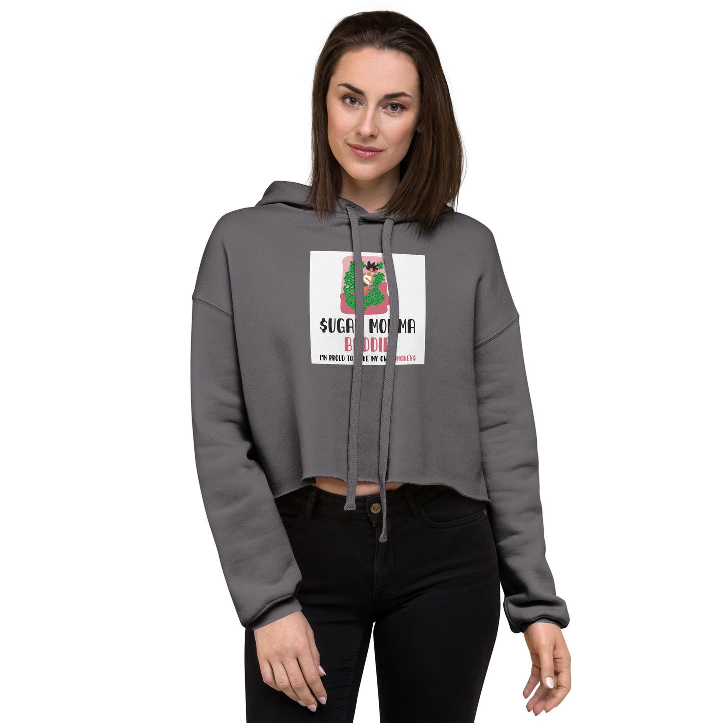 "Sugar Momma Bed" Crop Hoodie