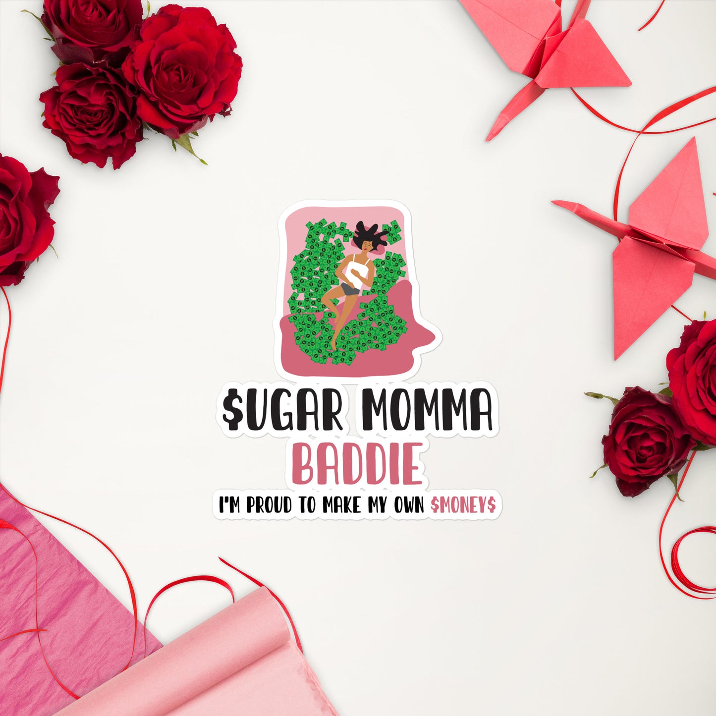 "$ugar Momma Bed" Bubble-free stickers